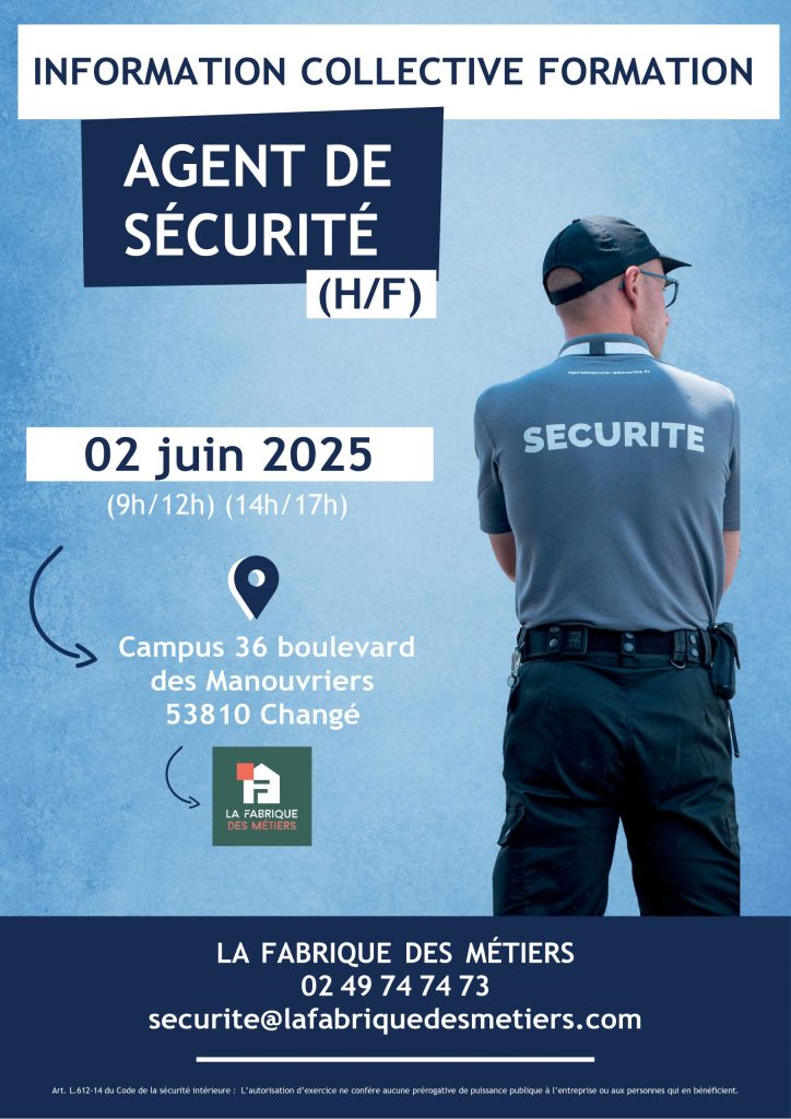 agent de sécurité formation